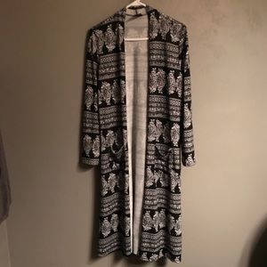 Agnes & Dora | Black Paisley Fair Isle Duster M/L